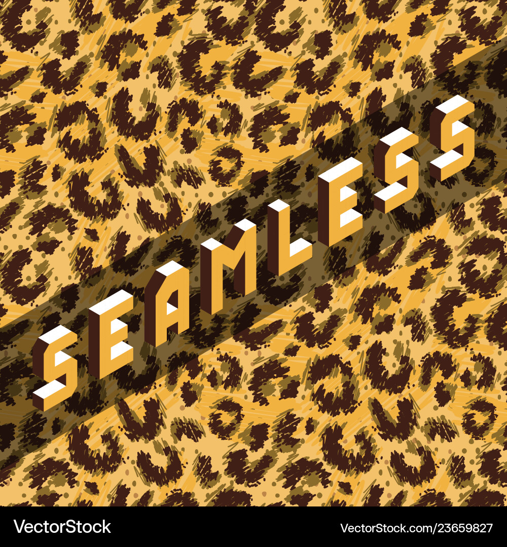 Leopard Print Seamless Pattern vector image