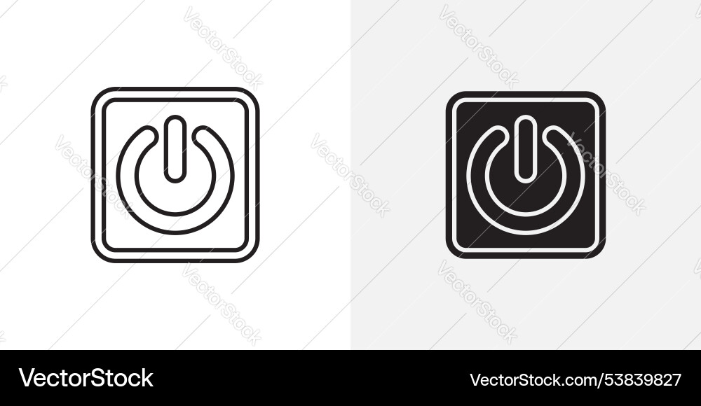 Power button icon set vector image