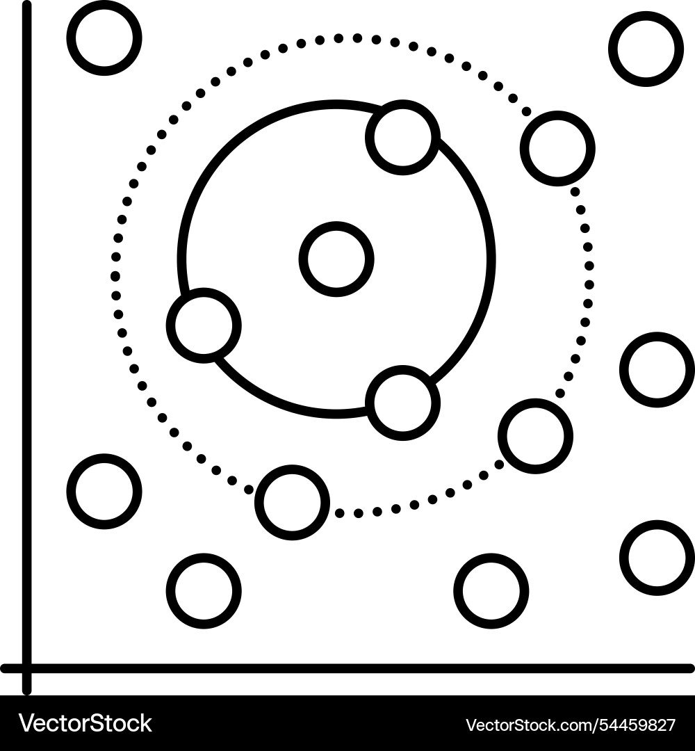 Random forest algorithm line icon Random forest algorithm line icon vector image