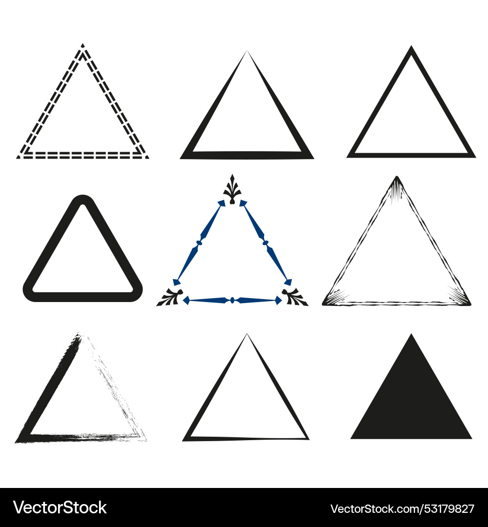 Set of triangular graphic elements eps 10 Vector Image