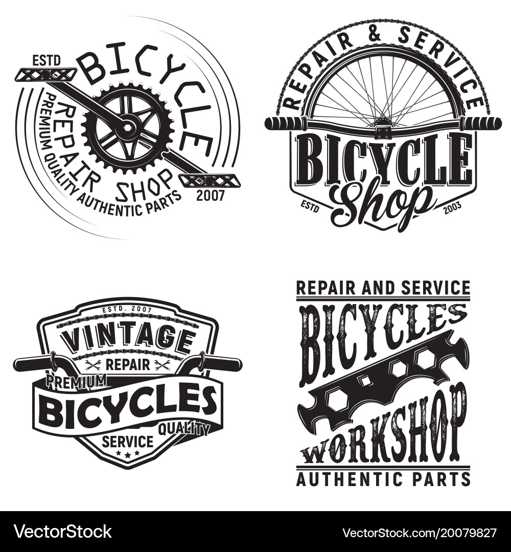 Set of vintage emblem design Vector Image