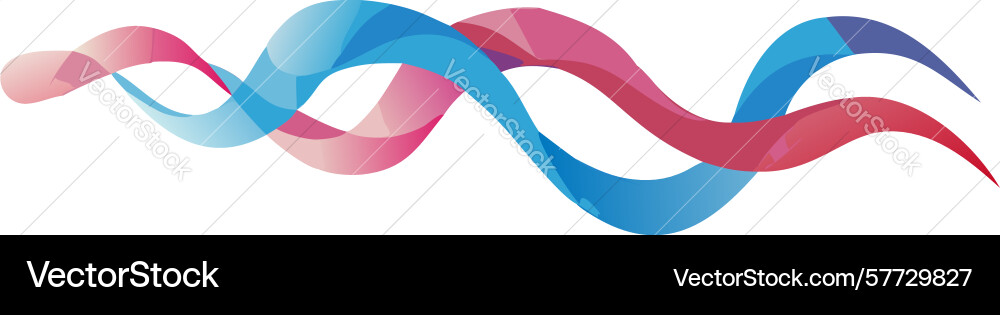 Smooth gradient wavy lines abstract design design vector image