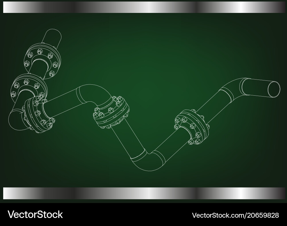 3d model of an pipeline 3d model of an pipeline vector image
