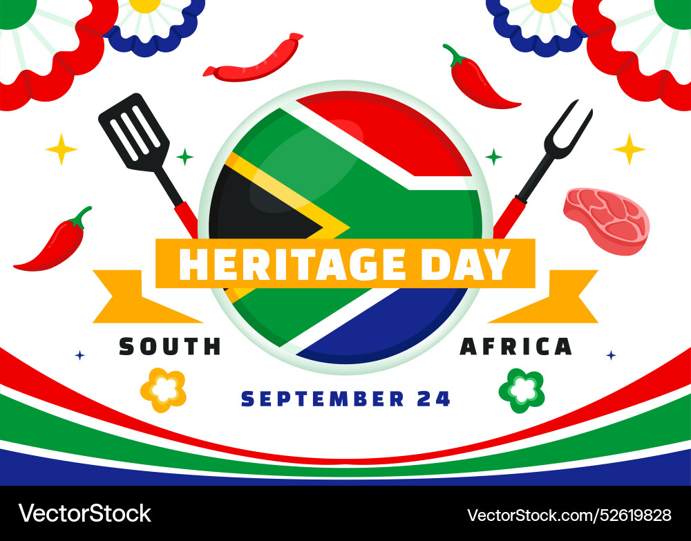 Happy heritage day south africa for september 24 Happy heritage day south africa for september 24 vector image