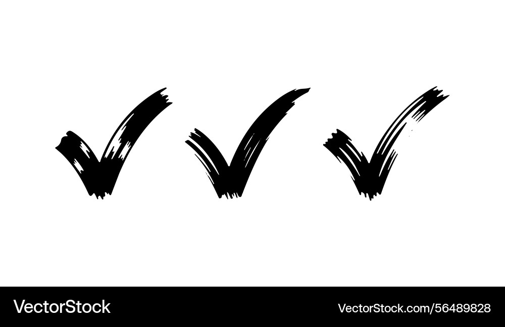 Minimal brush tick symbol a clean yet dynamic Minimal brush tick symbol a clean yet dynamic Vector Image