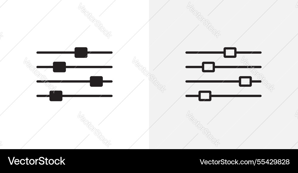 Settings sliders icons pack for apps and ui ux Settings sliders icons pack for apps and ui ux Vector Image