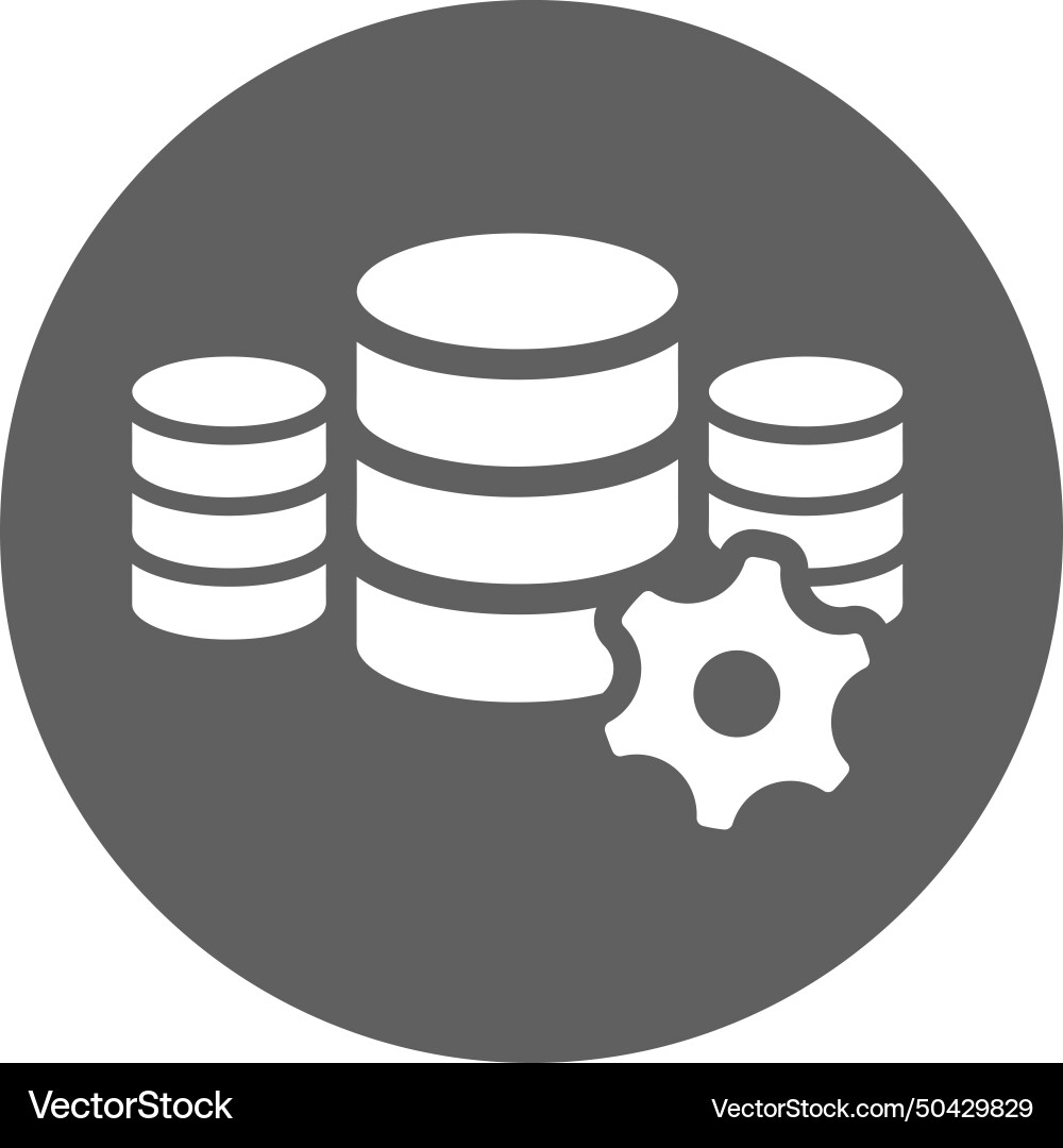 Database management icon vector image