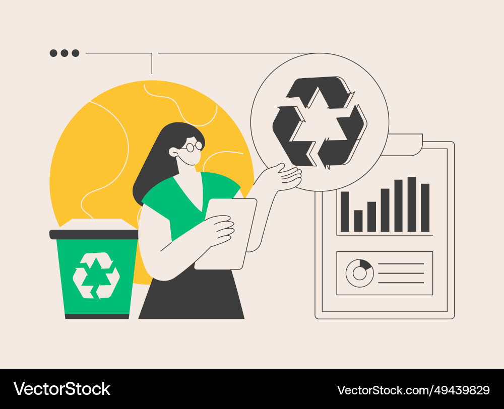 Reduce reuse recycle abstract concept Reduce reuse recycle abstract concept vector image
