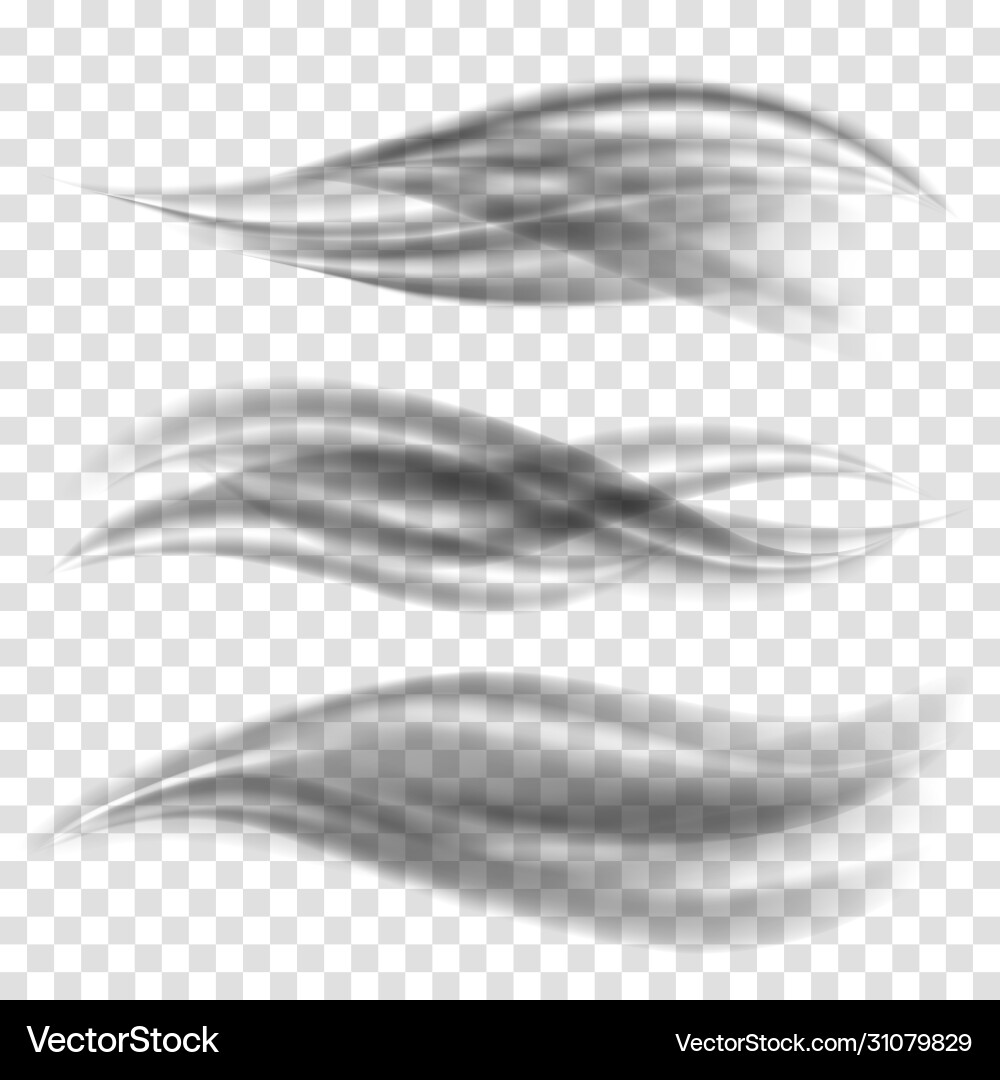 Smooth stream flow set Smooth stream flow set vector image