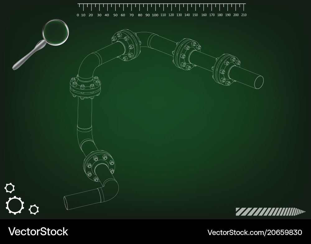 3d model of an pipeline vector image