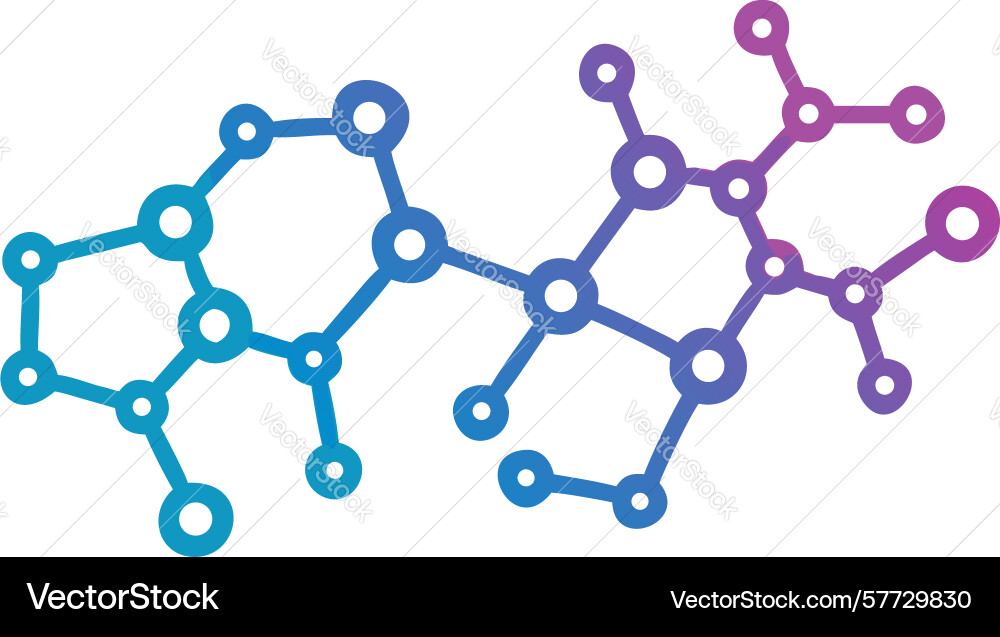 Abstract molecular structure design generative ai vector image
