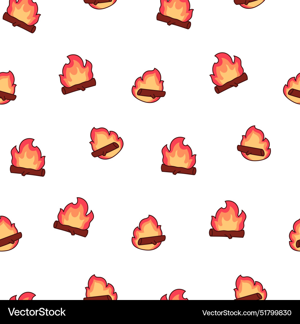 Fire flame seamless pattern Royalty Free Vector Image