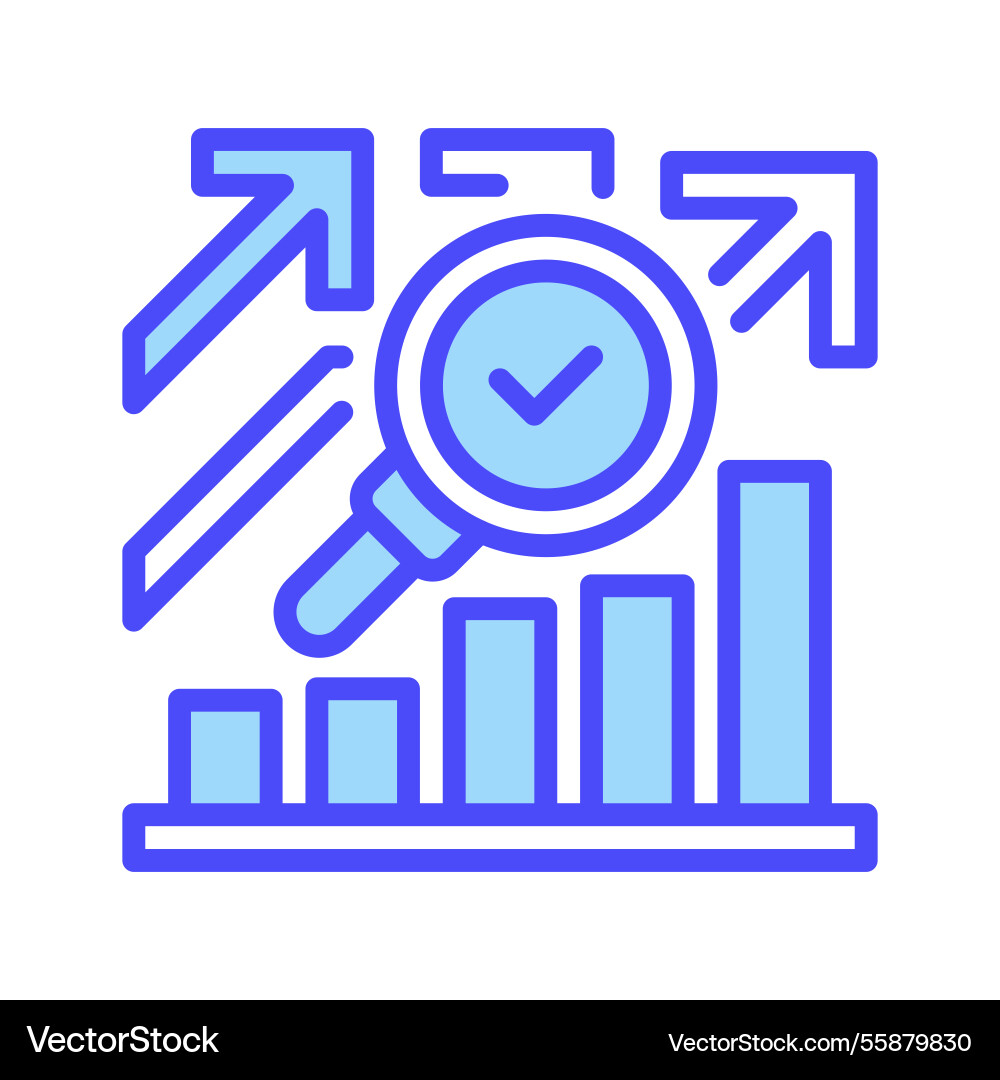 Forecasting line icon linear style sign Forecasting line icon linear style sign vector image