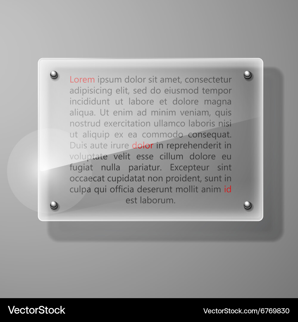 Glass framework Vector Image