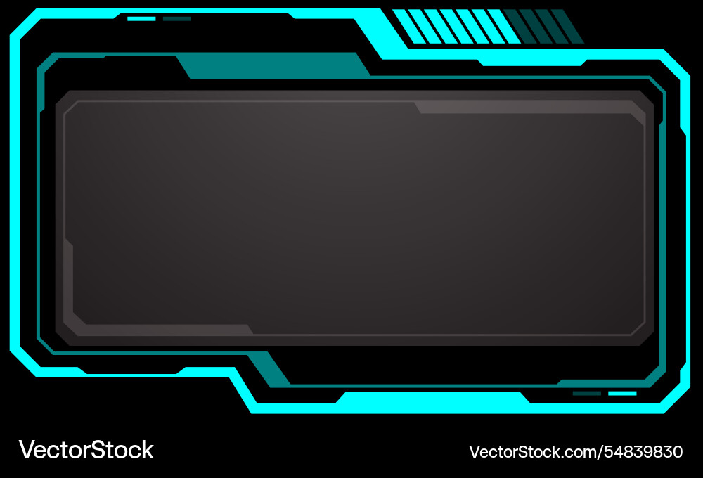 Hud frames blue grey user interface elements Hud frames blue grey user interface elements Vector Image