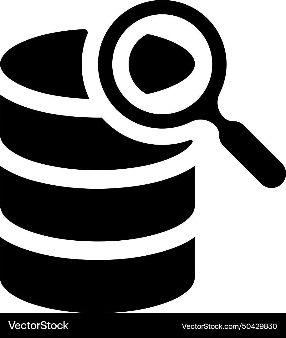 Search database icon Royalty Free Vector Image
