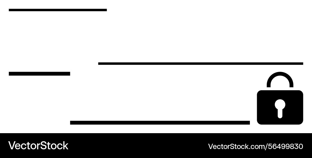 Secure login interface with lock symbol indicating Secure login interface with lock symbol indicating vector image