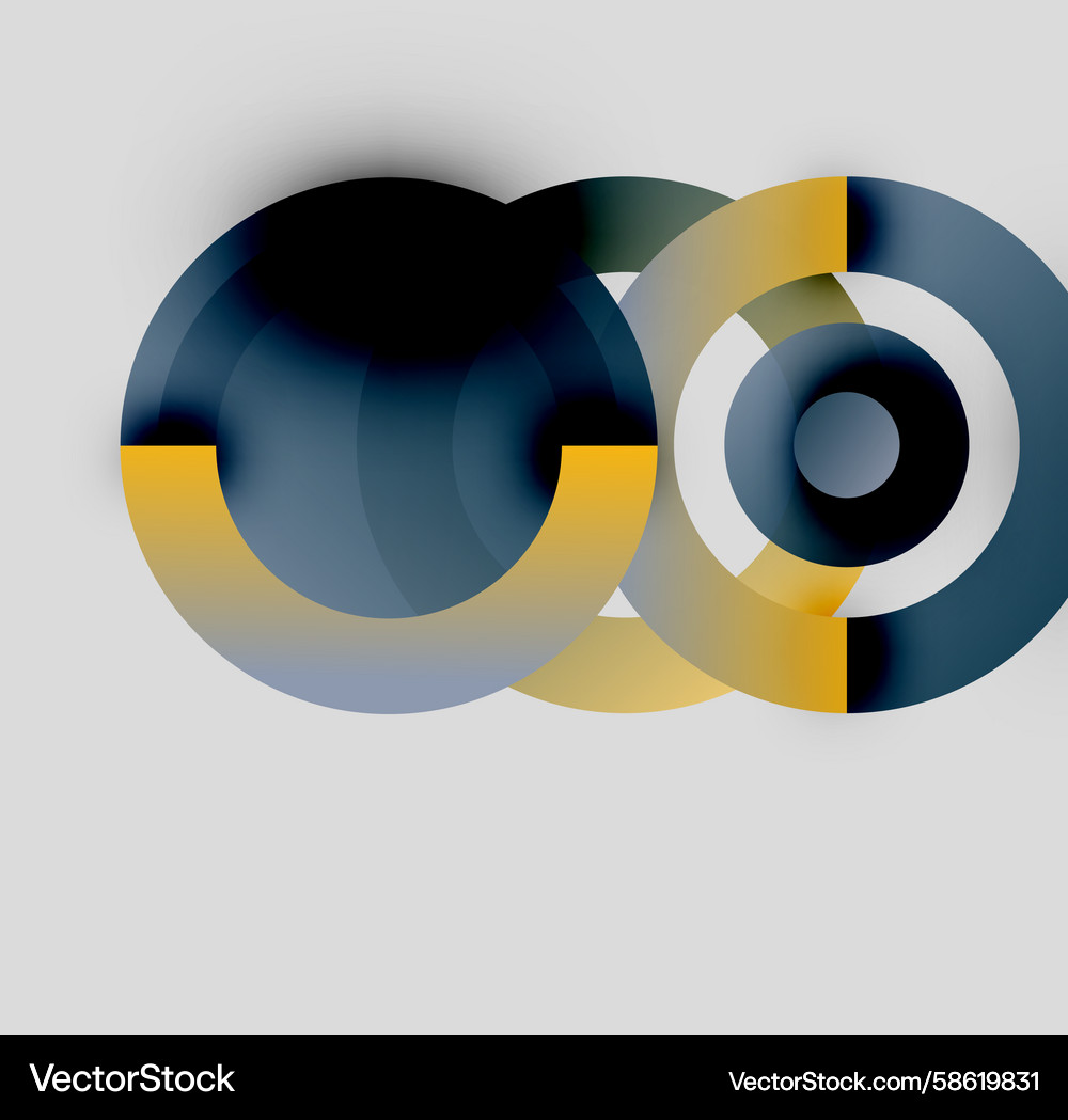 Abstract design features overlapping circles Vector Image