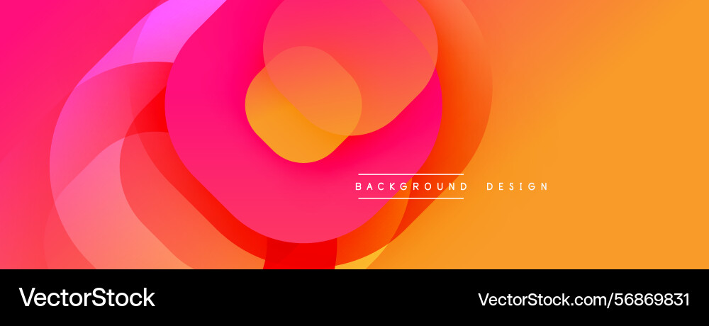 Abstract vibrant design features overlapping Abstract vibrant design features overlapping Vector Image