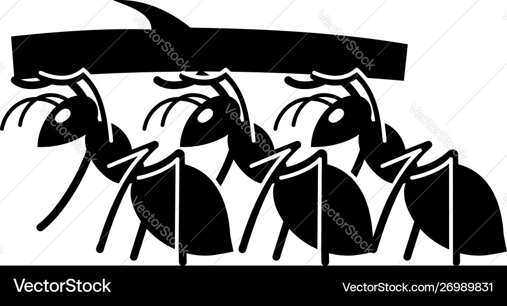 Ant cohesion icon simple style Vector Image