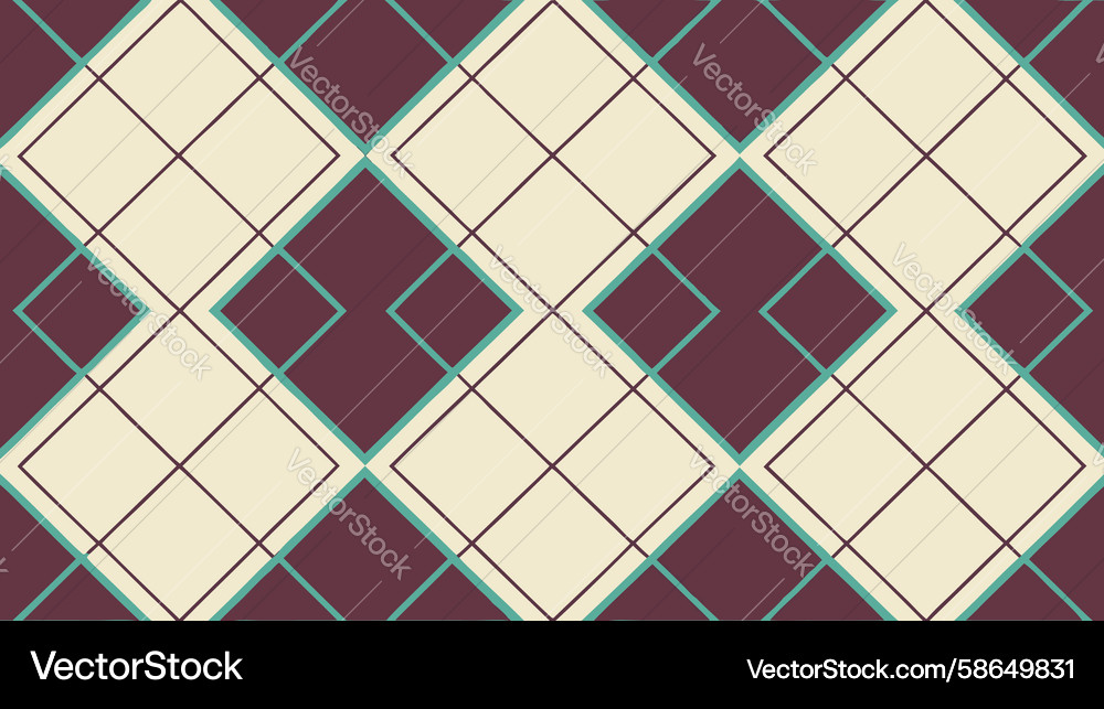 Dark argyle pattern with intersecting lines Vector Image