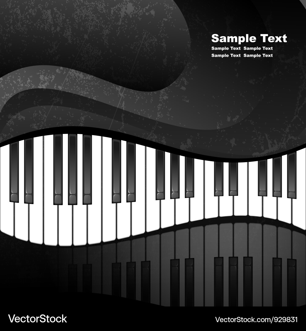 Grunge Piano Keys Background vector image