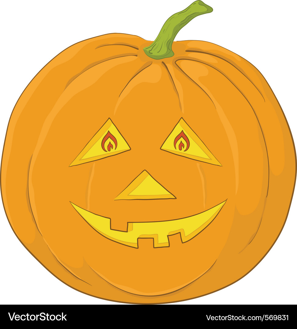 Kürbisjacke O Lantern Vektorbild
