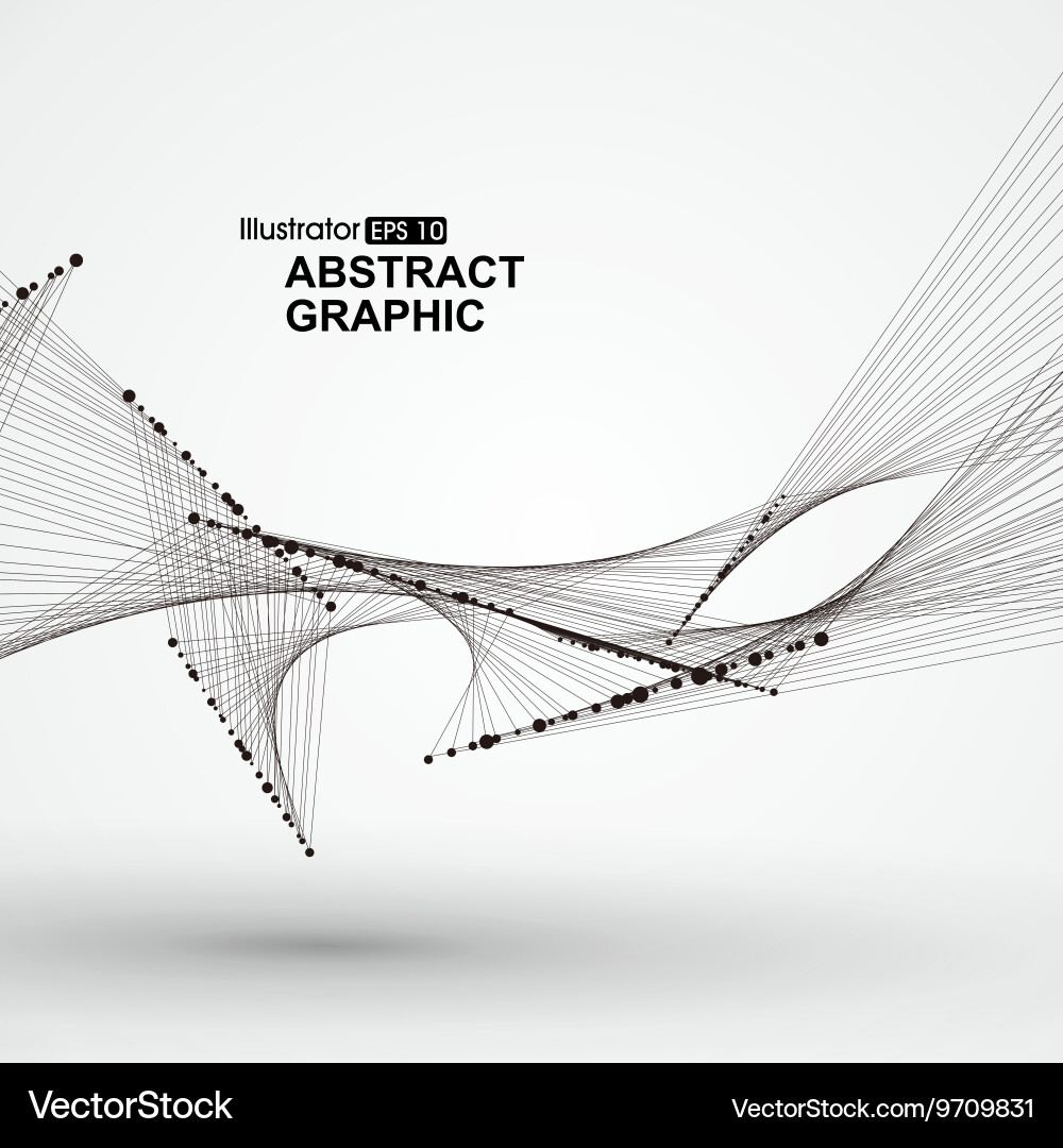 Point flow line pattern composed vector image