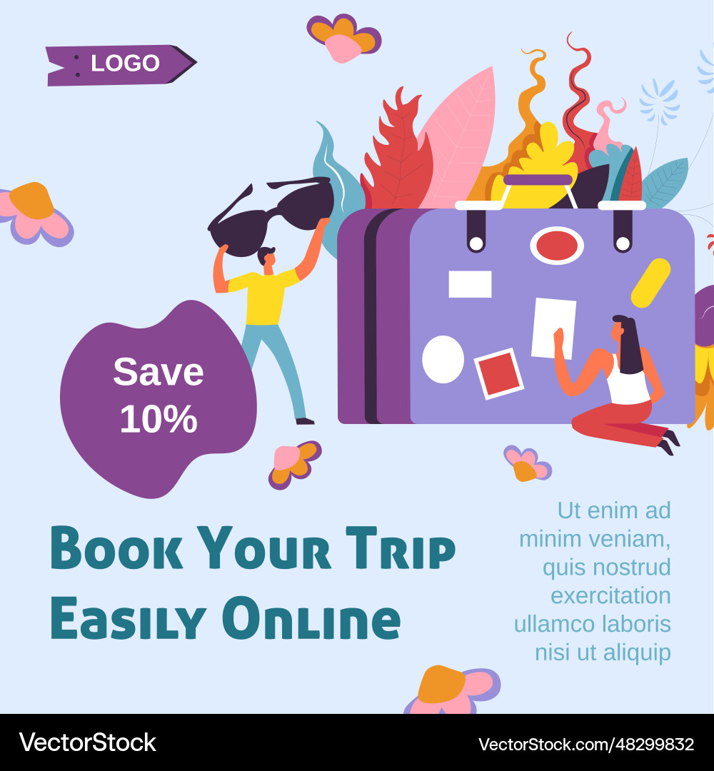 Book your trip easily online travel agency site Book your trip easily online travel agency site vector image
