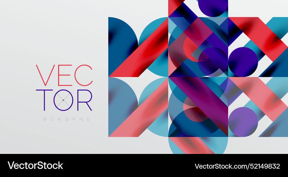 Circles and shadows colorful round elements Vector Image