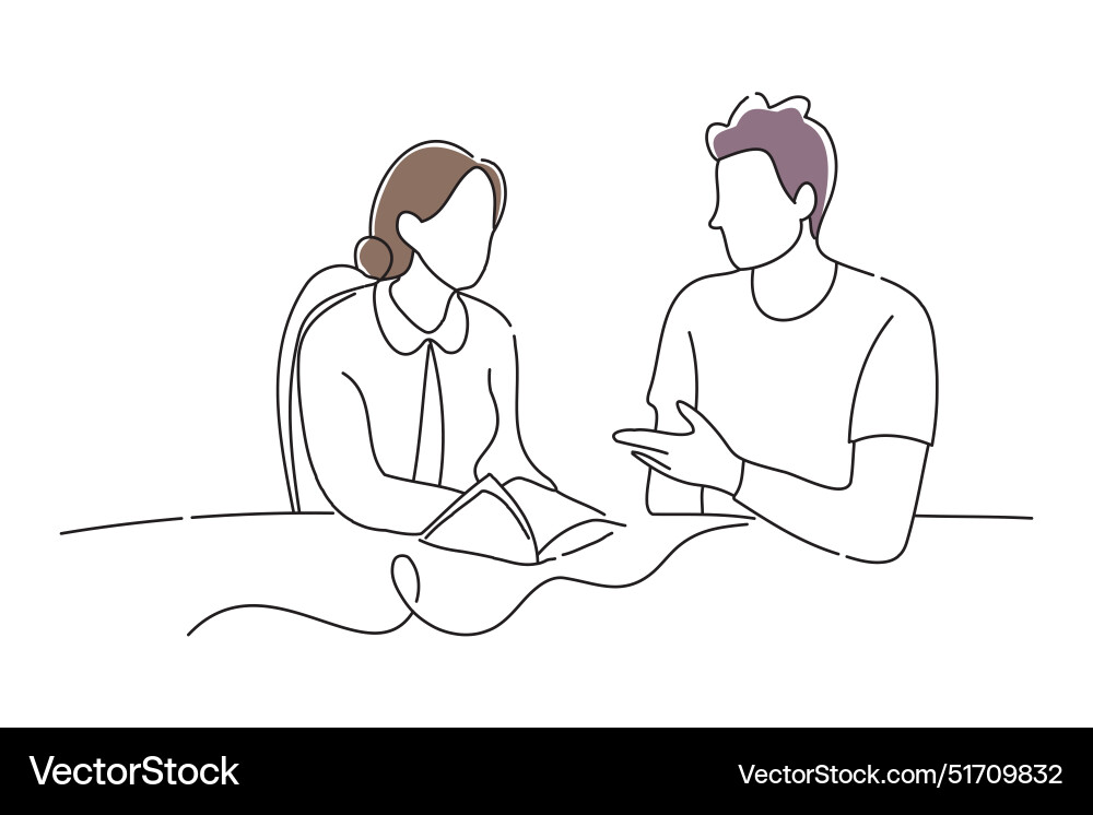Conversation instructor set with beginner mark Vector Image