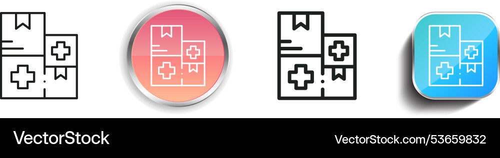Donation icon thin linear regular and button Donation icon thin linear regular and button vector image