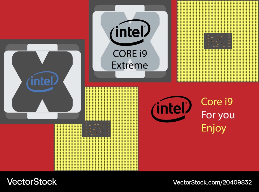 Intel core i9 extrime Vector Image