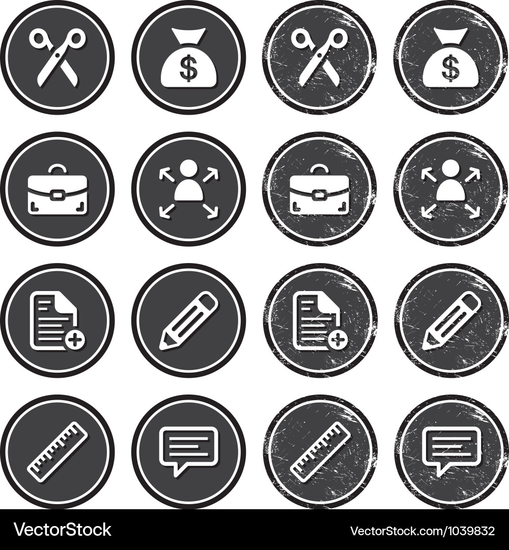 Retro Web Icons - Badge Set vector image
