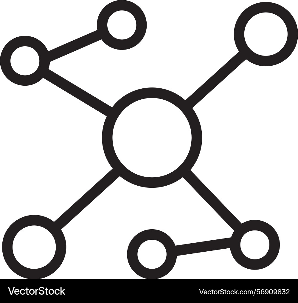 Swarm algorithm linear style icon design Vector Image