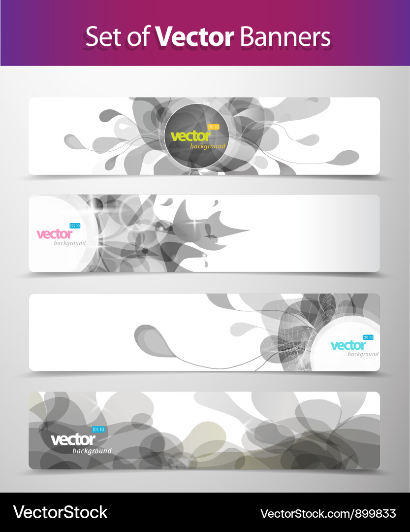 Abstract Web Header Set vector image