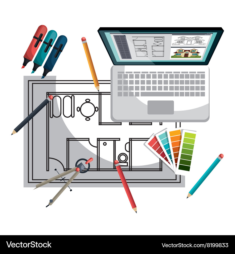 Architecture project design Vector Image