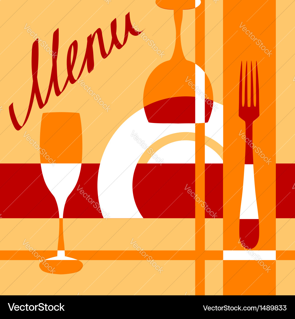 Bar Menu Background - Abstract Drinks vector image