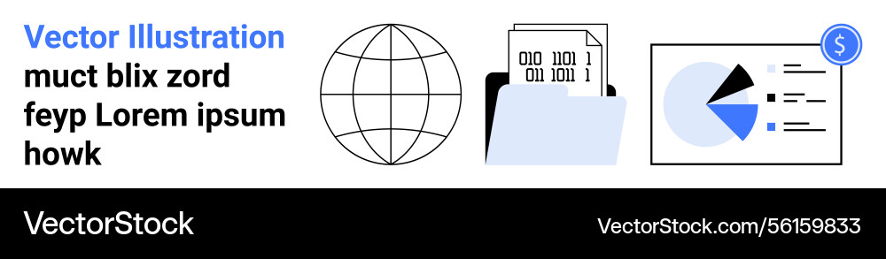 Global file management with data visualizations Global file management with data visualizations vector image