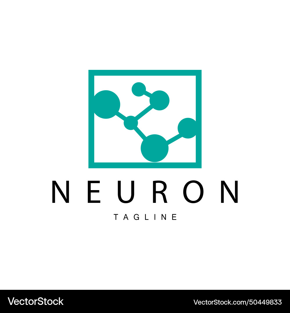Neuron logo cel dna network and particle Neuron logo cel dna network and particle Vector Image