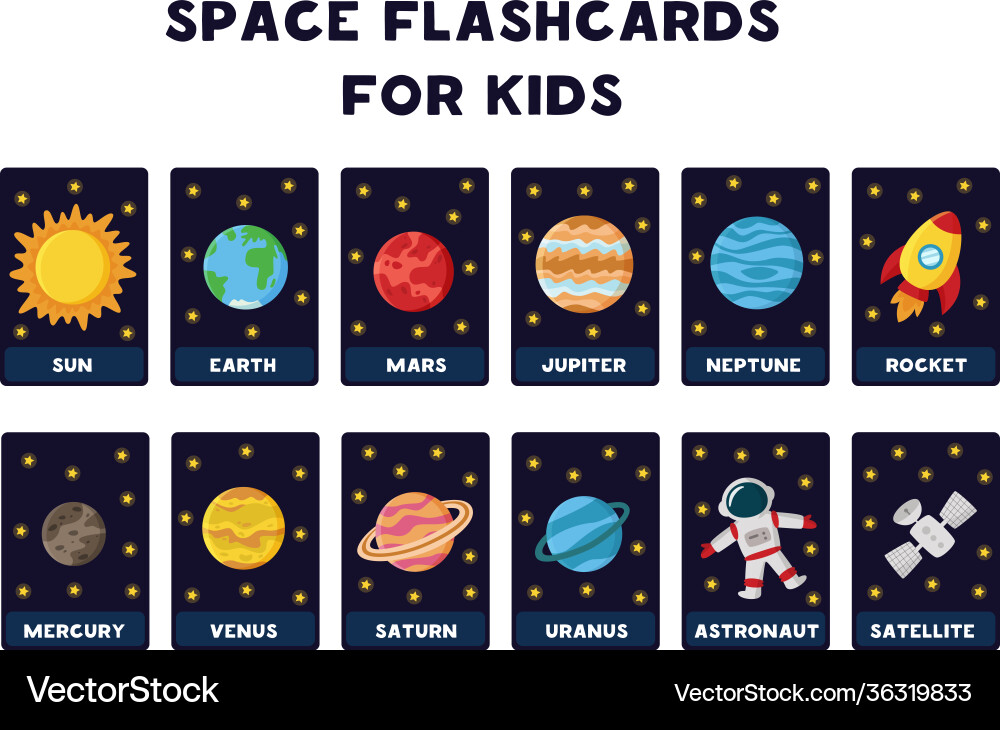 Solar System Flash Cards Printable Flash Cards Planets Flashcards