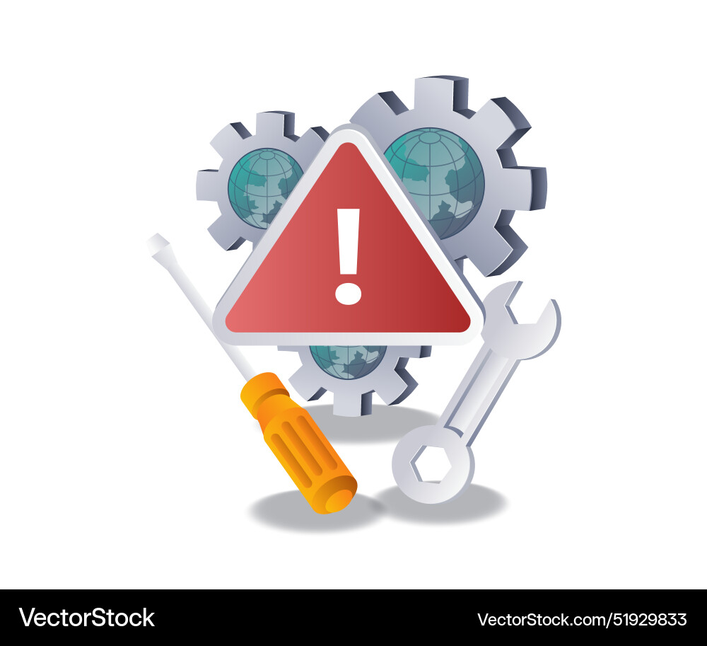 Troubleshooting technology system errors Troubleshooting technology system errors vector image