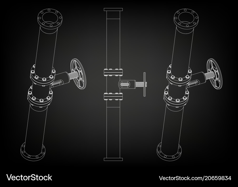 3d model of an pipeline 3d model of an pipeline vector image