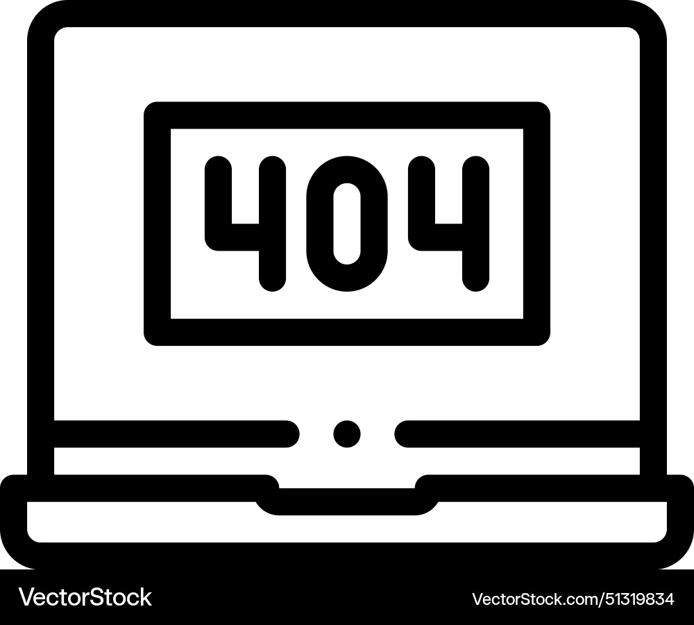 404 error icon thin linear style design isolated 404 error icon thin linear style design isolated vector image