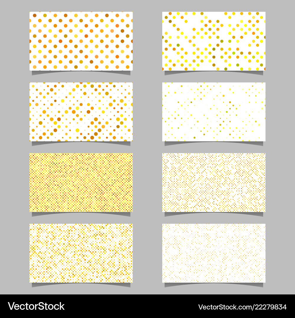 Abstract dot pattern card background template set Abstract dot pattern card background template set vector image