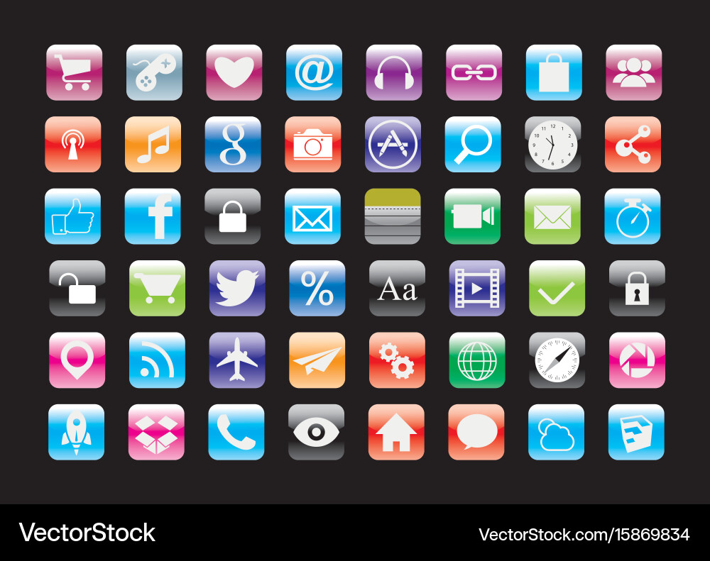 Anwendung Icon Set Vektorbild