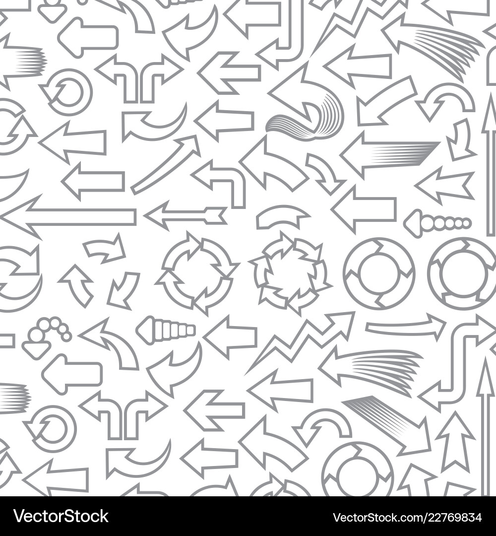 Background pattern with arrows icons vector image