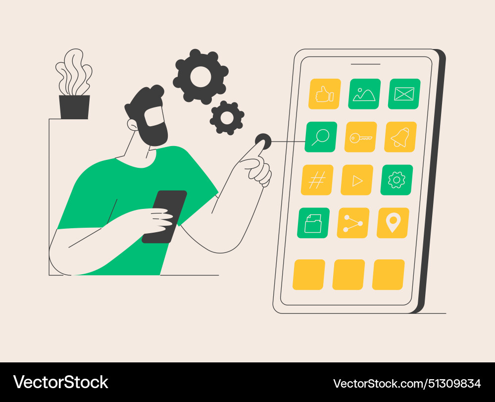 Native mobile app abstract concept Native mobile app abstract concept vector image