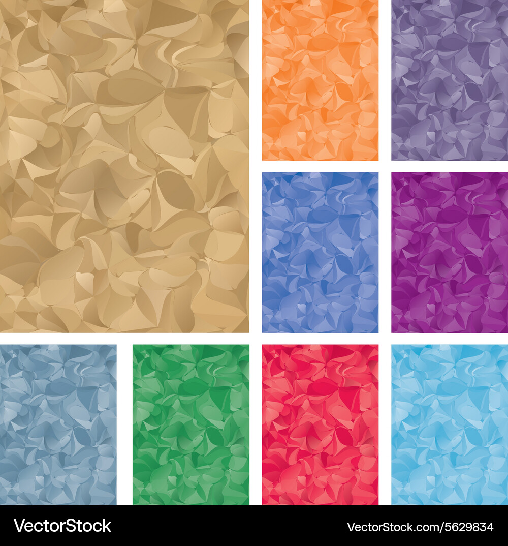 Set of multicolored abstract backgrounds Vector Image