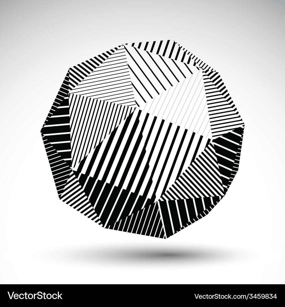 Symmetric spherical technology object Vector Image